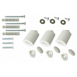 Barre porte-serviettes et fixations Bfixssblc blanc de marque Centrale Brico, référence: B6483200