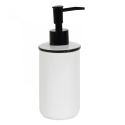Distributeur de savon céramique Marcel, noir et blanc de marque Centrale Brico, référence: B6483900