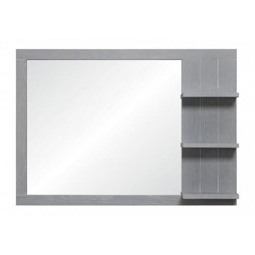 Miroir encadré l.85 x H.60 cm, effet chêne grisé, HOMESIGHT Seaside - Centrale Brico