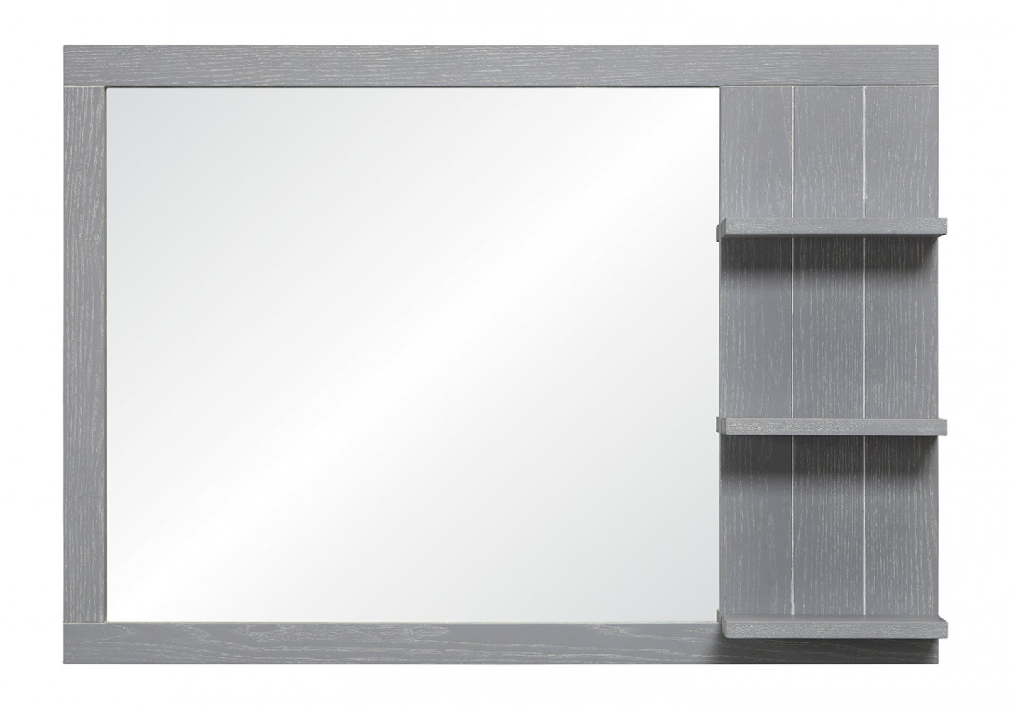 Miroir encadré .85 x H.60 cm effet chêne grisé HOMESIGHT Seaside - vue 2