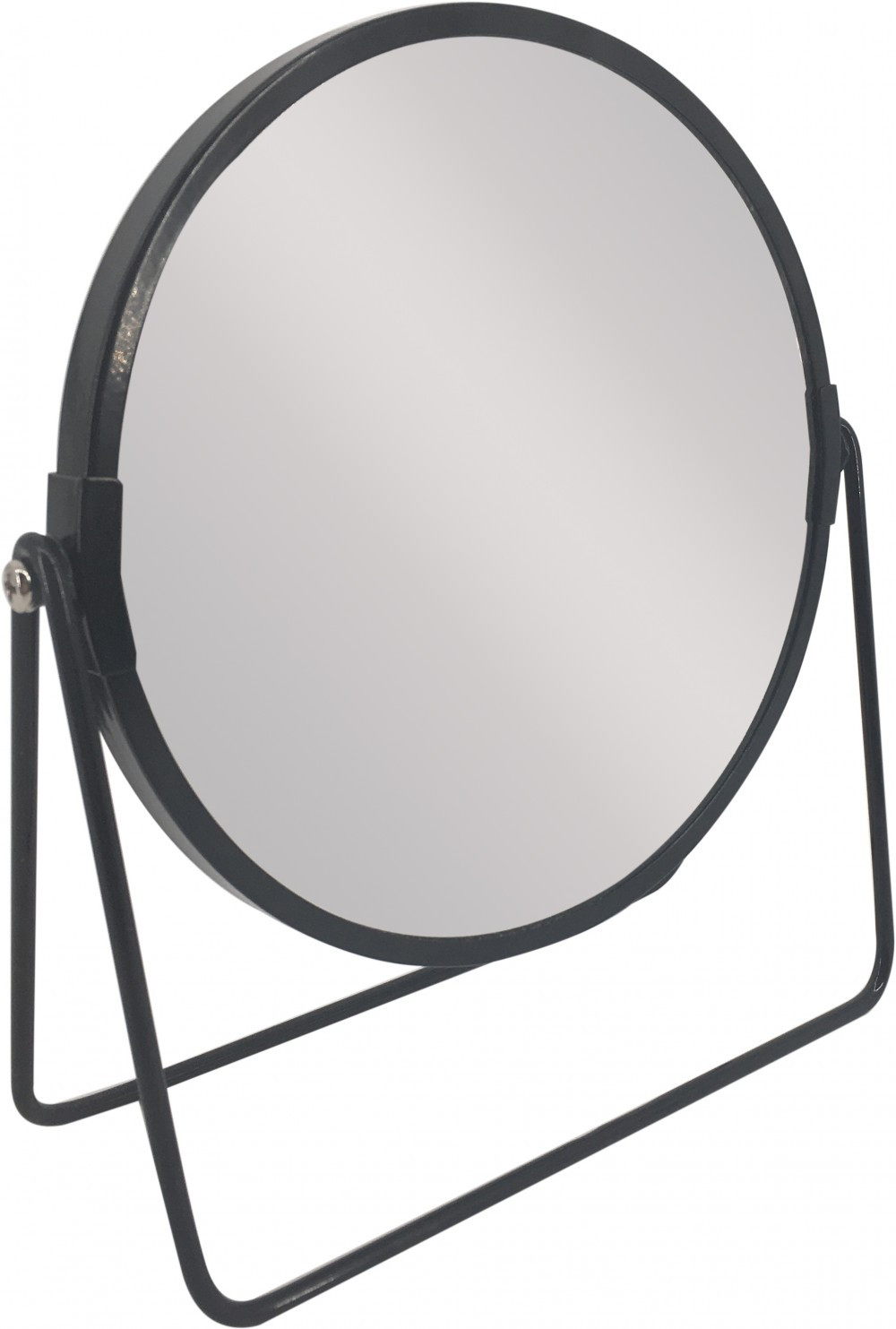 Miroir grossissant x 2 rond à poser, H.16 x l.16 x P.8.5 cm, Basic noir