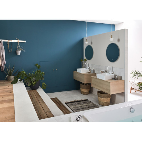 Miroir lumineux avec éclairage intégré, l.60 x H.60 cm Renzo - Centrale Brico