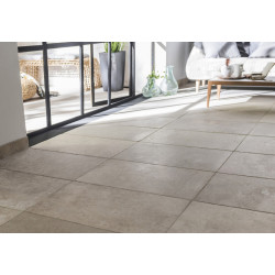 Travertin sol et mur intenso effet pierre beige foncé Travertin l.40.6 x L.61 cm - Centrale Brico