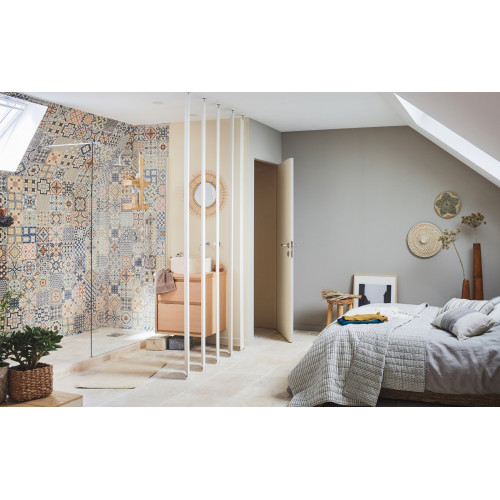 Travertin sol et mur intenso effet pierre beige foncé Travertin l.40.6 x L.61 cm - Centrale Brico