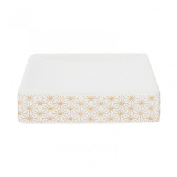 Porte-savon céramique Boheme doré, blanc et doré de marque Centrale Brico, référence: B6494100