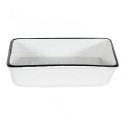 Porte-savon céramique Marcel, noir et blanc de marque Centrale Brico, référence: B6494300