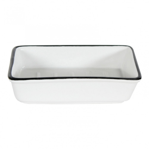 Porte-savon céramique Marcel, noir et blanc - Centrale Brico