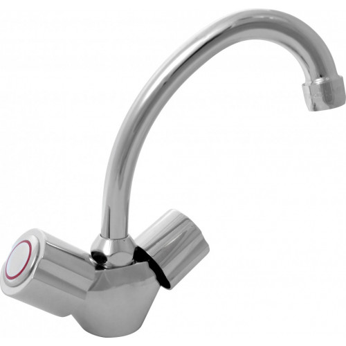 Mélangeur de lavabo chrome mat, EDOUARD ROUSSEAU Ibiza 2 - ROUSSEAU