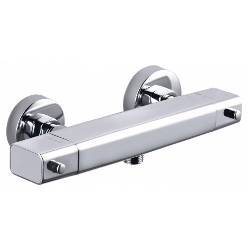 Mitigeur thermostatique douche chrome chromé, EDOUARD ROUSSEAU Nix - ROUSSEAU