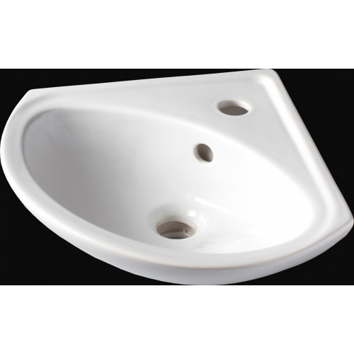 Lave-mains céramique angle blanc l.35 x P.35 cm, Sigma - Centrale Brico