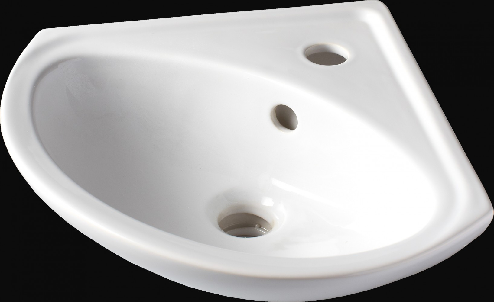 Lave-mains céramique angle blanc l.35 x P.35 cm, Sigma