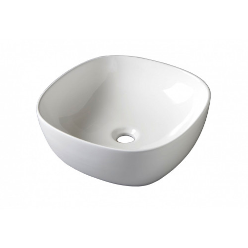 Vasque à poser céramique l.40.5 x P.40.5 cm blanc Lila - Centrale Brico