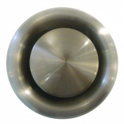 Bouche d'extraction acier inoxydable vernis Diam.16.4 cm - Centrale Brico