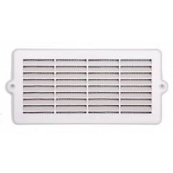 Grille d'aération abs naturel, L.10.3 x l.22 cm de marque Centrale Brico, référence: B6502900