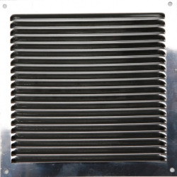 Grille d'aération acier inoxydable naturel, L.17 x l.17 cm de marque Centrale Brico, référence: B6506100