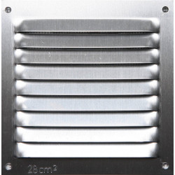 Grille d'aération aluminium anodisé, L.10 x l.10 cm de marque Centrale Brico, référence: B6506300