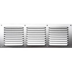 Grille d'aération aluminium anodisé, L.10 x l.30 cm de marque Centrale Brico, référence: B6506500