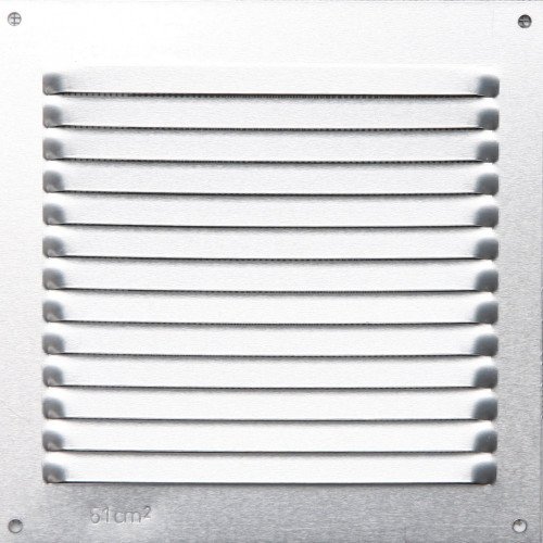 Grille d'aération aluminium anodisé, L.15 x l.15 cm - Centrale Brico