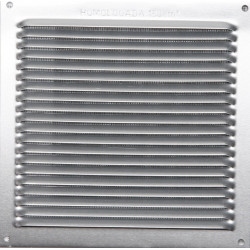 Grille d'aération aluminium anodisé, L.17 x l.17 cm de marque Centrale Brico, référence: B6506800