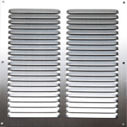 Grille d'aération aluminium anodisé, L.20 x l.20 cm de marque Centrale Brico, référence: B6506900