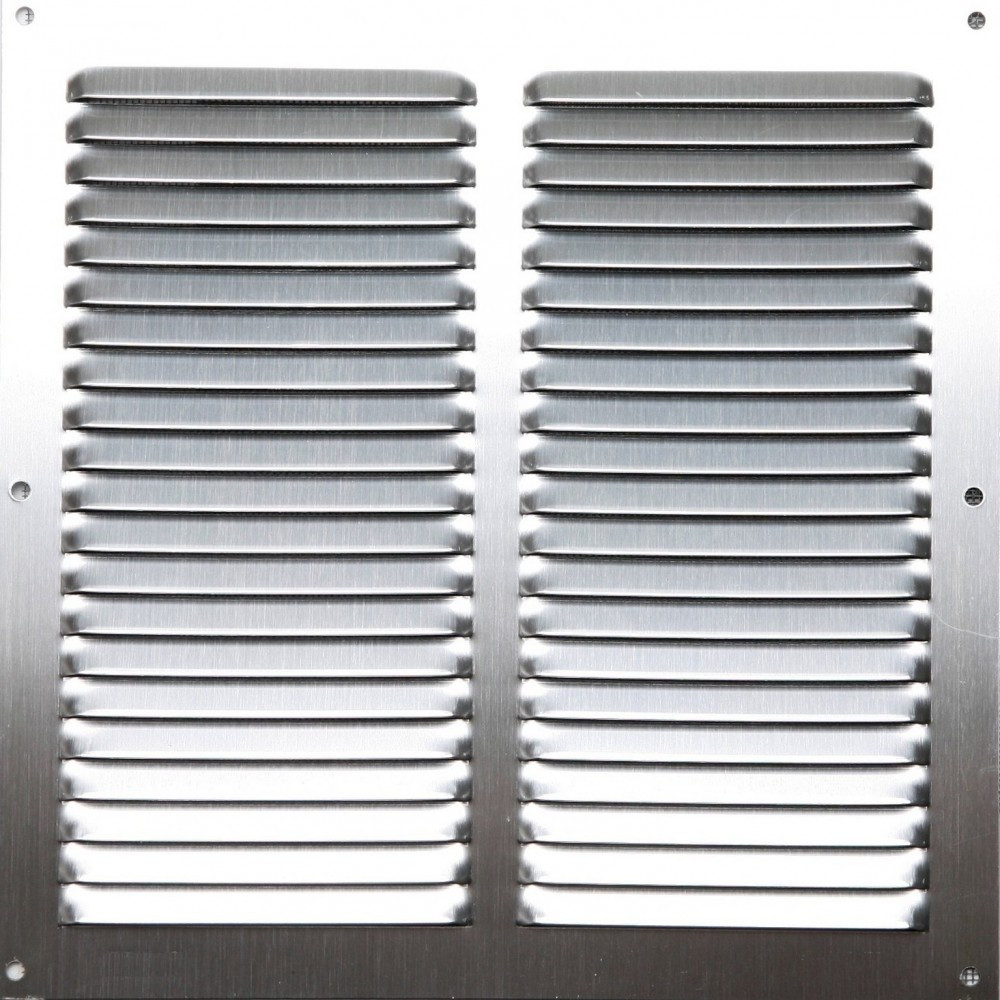 Grille d'aération aluminium anodisé, L.20 x l.20 cm