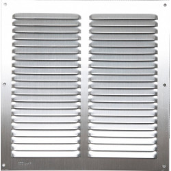 Grille d'aération aluminium anodisé, L.25 x l.25 cm de marque Centrale Brico, référence: B6507100