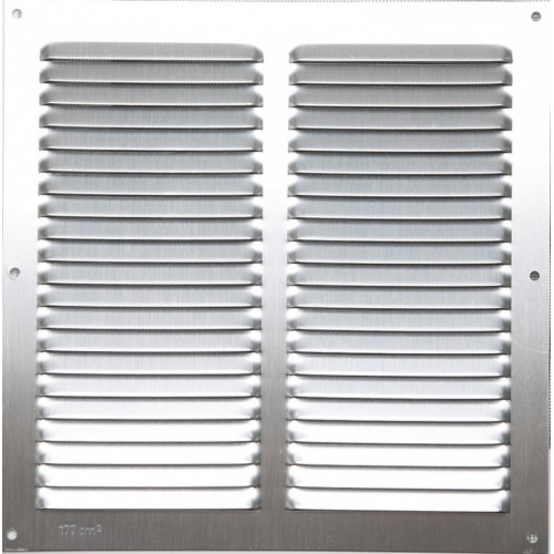 Grille d'aération aluminium anodisé, L.25 x l.25 cm - Centrale Brico