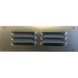 Grille d'aération aluminium anodisé, L.5 x l.14 cm de marque Centrale Brico, référence: B6507400