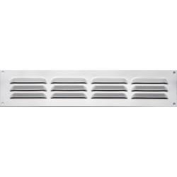 Grille d'aération aluminium anodisé, L.5 x l.24 cm de marque Centrale Brico, référence: B6507500