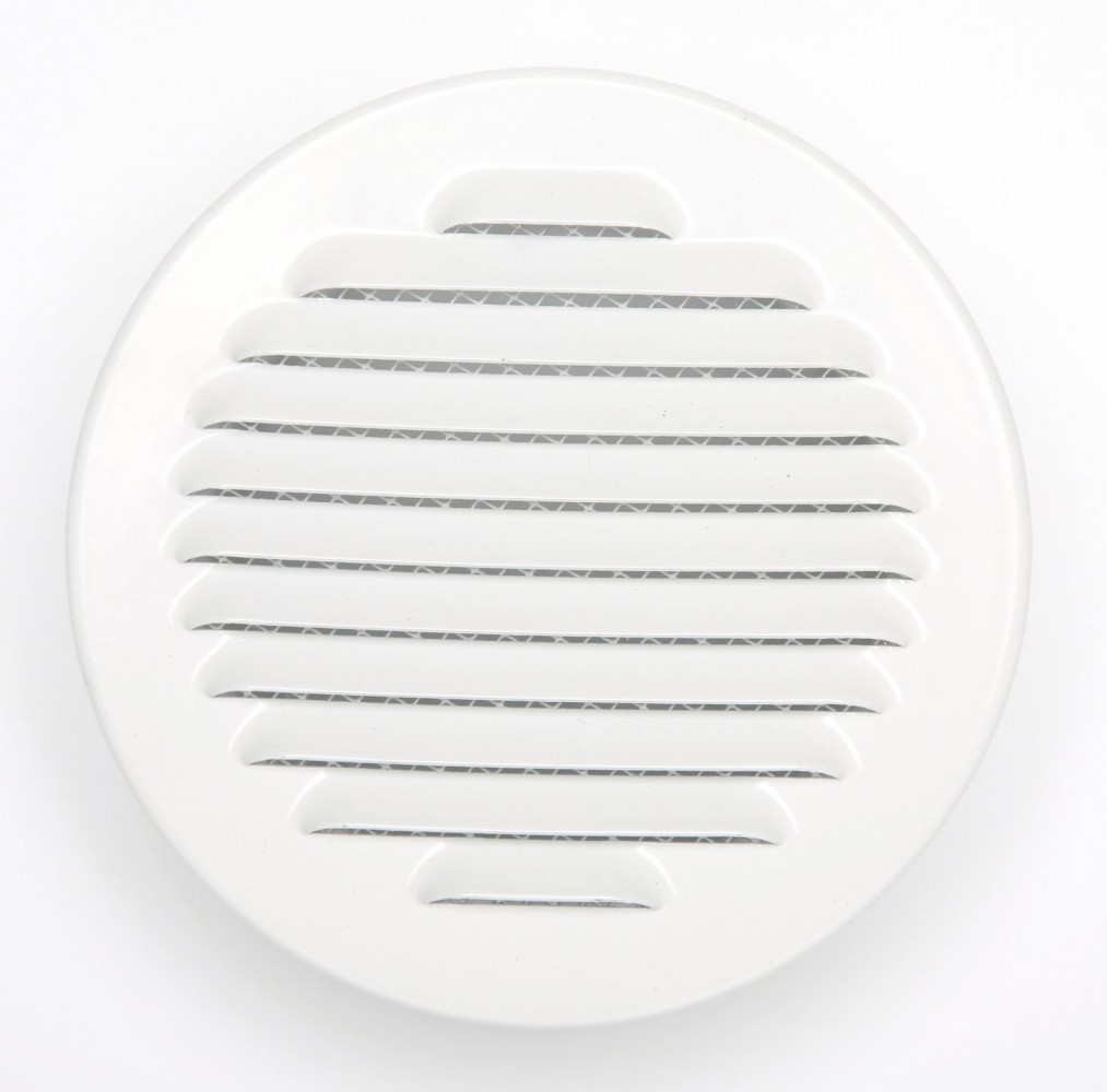 Grille d'aération aluminium laqué Diam.11 cm