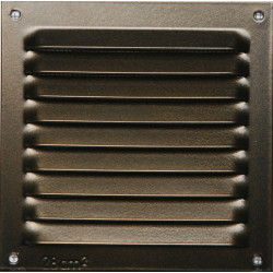 Grille d'aération aluminium laqué, L.10 x l.10 cm de marque Centrale Brico, référence: B6508100