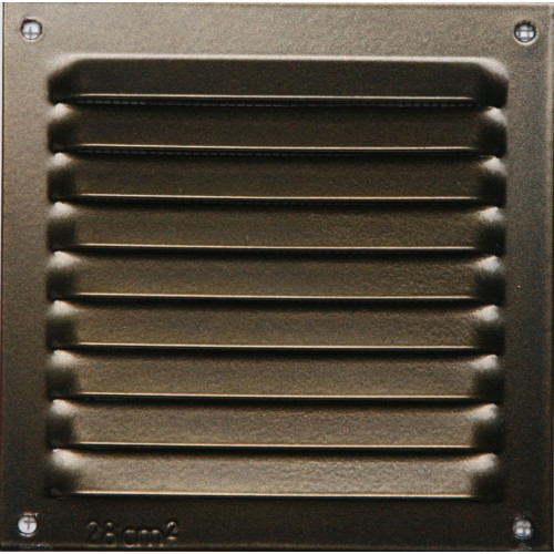 Grille d'aération aluminium laqué, L.10 x l.10 cm - Centrale Brico