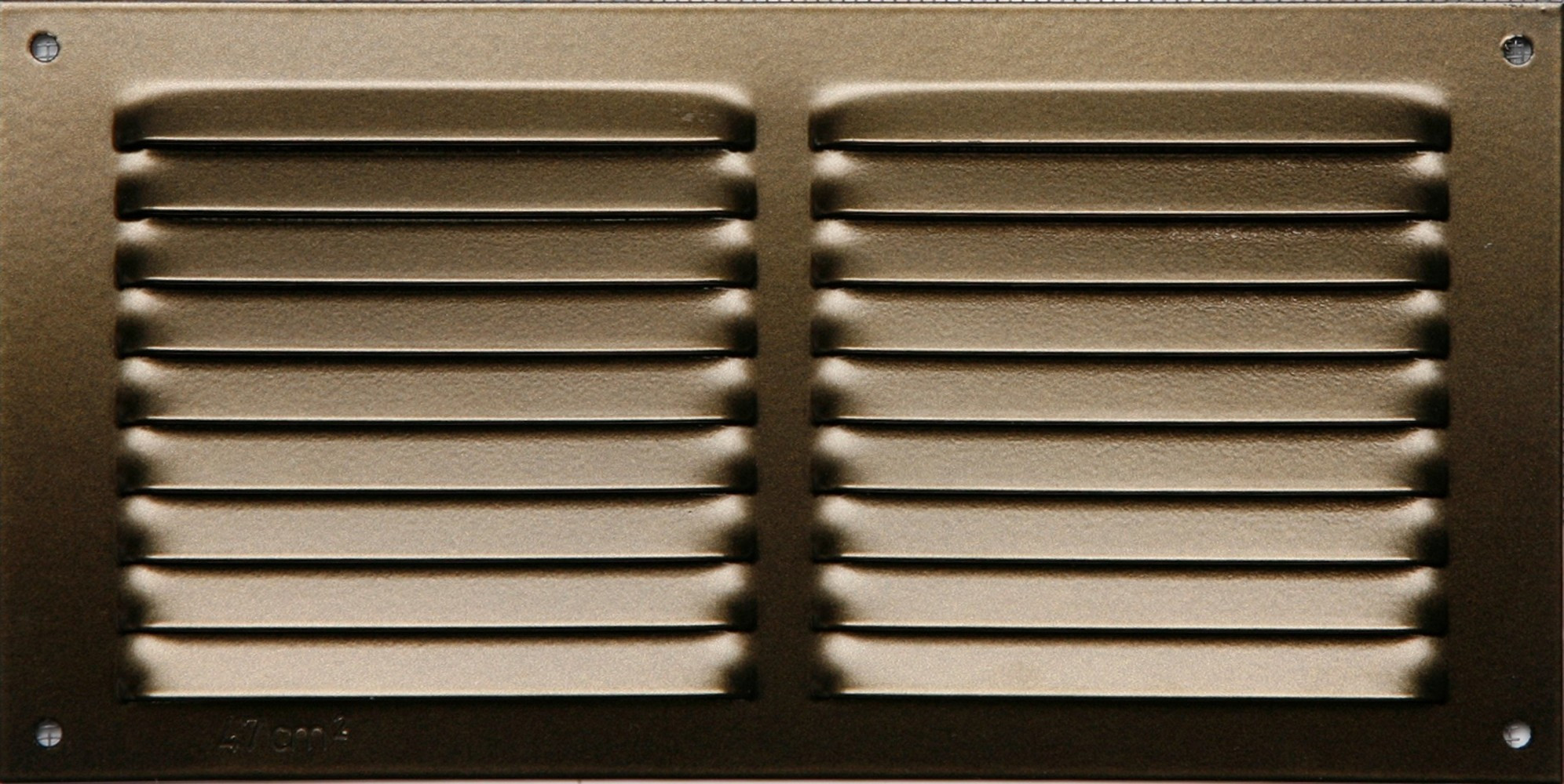 Grille d'aération aluminium laqué, L.10 x l.20 cm