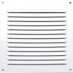 Grille d'aération aluminium laqué, L.15 x l.15 cm de marque Centrale Brico, référence: B6508600