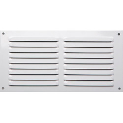 Grille d'aération aluminium laqué, L.15 x l.30 cm de marque Centrale Brico, référence: B6508800