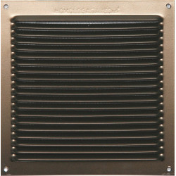 Grille d'aération aluminium laqué, L.17 x l.17 cm de marque Centrale Brico, référence: B6509000