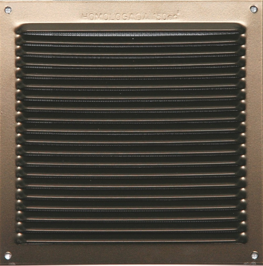 Grille d'aération aluminium laqué, L.17 x l.17 cm