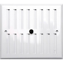 Grille d'aération aluminium laqué, L.19 x l.17 cm de marque Centrale Brico, référence: B6509100