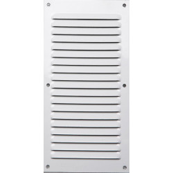 Grille d'aération aluminium laqué, L.20 x l.10 cm de marque Centrale Brico, référence: B6509200