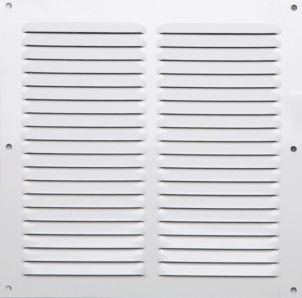 Grille d'aération aluminium laqué, L.20 x l.20 cm