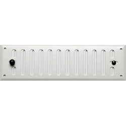 Grille d'aération aluminium laqué, L.24 x l.7 cm de marque Centrale Brico, référence: B6509700