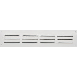 Grille d'aération aluminium laqué, L.5 x l.24 cm de marque Centrale Brico, référence: B6510400