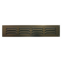 Grille d'aération aluminium laqué, L.5 x l.24 cm de marque Centrale Brico, référence: B6510500