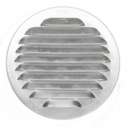 Grille d'aération aluminium naturel Diam.11 cm de marque Centrale Brico, référence: B6510800
