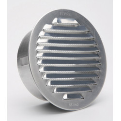 Grille d'aération aluminium naturel Diam.11 cm - Centrale Brico