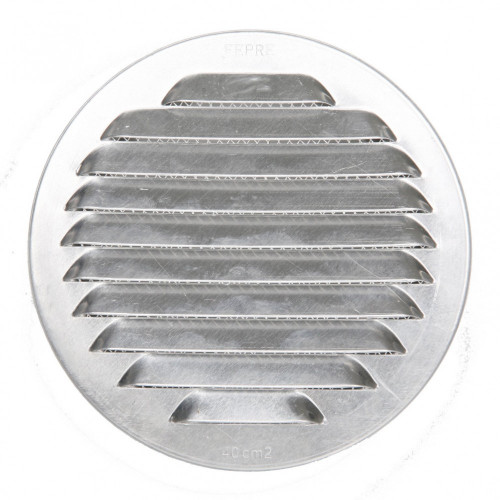 Grille d'aération aluminium naturel Diam.12.5 cm - Centrale Brico