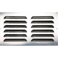 Grille d'aération aluminium naturel, L.30 x l.50 cm de marque Centrale Brico, référence: B6511100