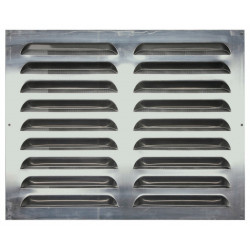 Grille d'aération aluminium naturel, L.40 x l.50 cm de marque Centrale Brico, référence: B6511200