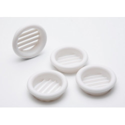 Lot de 4 grilles d'aération abs naturel Diam.4 cm - Centrale Brico