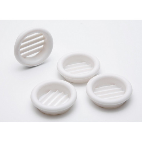 Lot de 4 grilles d'aération abs naturel Diam.4 cm - Centrale Brico